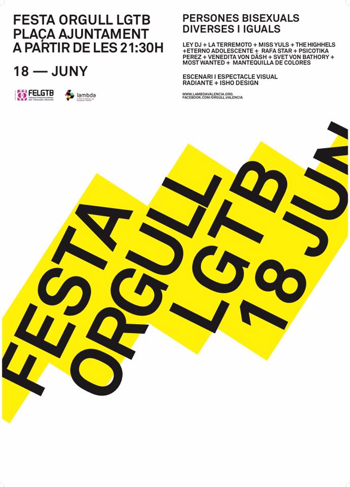 13331014_143053722774019_4951771001506903052_n Fiesta Orgull LGTB 2016 Valencia sábado 18 de junio 2016